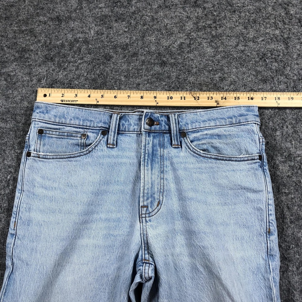 Madewell Jeans Mens 31x34 Blue Light Wash Slim Tapered Denim Pants Stretch - Picture 9 of 16